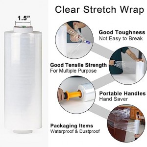 Stretch Cling Durable Adhering Packing Moving Packaging Heavy Duty Shrink Film Stretch Wrap