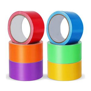 Rainbow Colored Duct Tape 2 Inch Heavy Duty, No Residue, Tear by Hand Waterproof