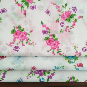 10% cotton 90% polyester printed fabric