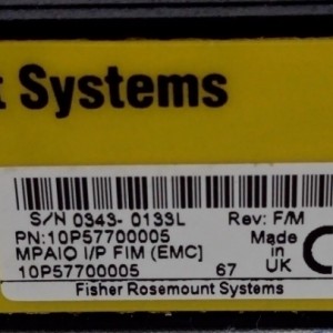 EMERSON Fisher-Rosemount 10P57700005 Analog Input Field Interface Module 16 Point 4-20mA