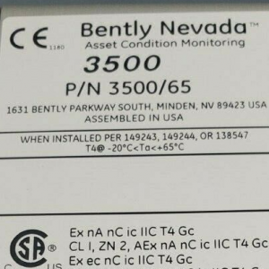 21747-040-00 Suppliers - Bently Nevada 3500/65-01-00 172103-01 RTD/Isolated Tip TC I/O Module, Internal Terminations – RuiMingSheng