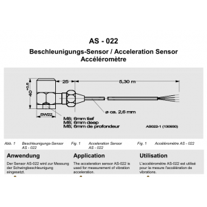 B&K VIBRO AS-022 Acceleration Sensor