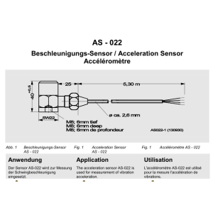 B&K VIBRO AS-022/050 Acceleration Sensor