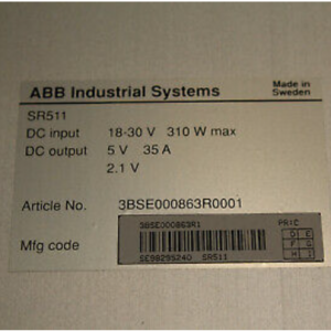 ABB SR511 3BSE000863R1 Power Supply