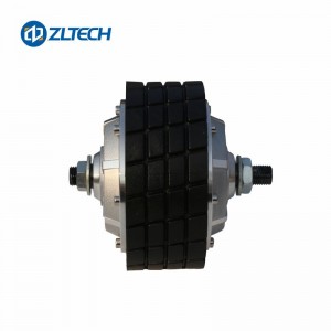 ZLTECH 4.5inch 24V-48V 150kg rubber wheel hub motor for AGV