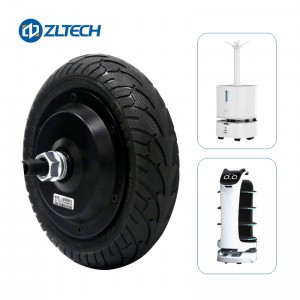 ZLTECH 8inch 48V 150kg wheel hub motor with rubber tire