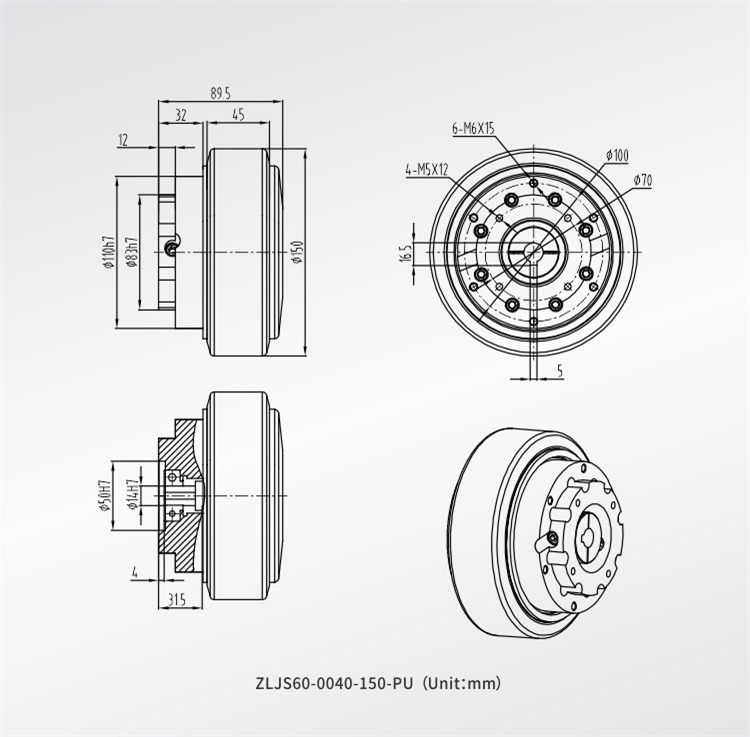China Factory making 5.5 Inch Amr In Wheel Motor - ZLTECH 160mm