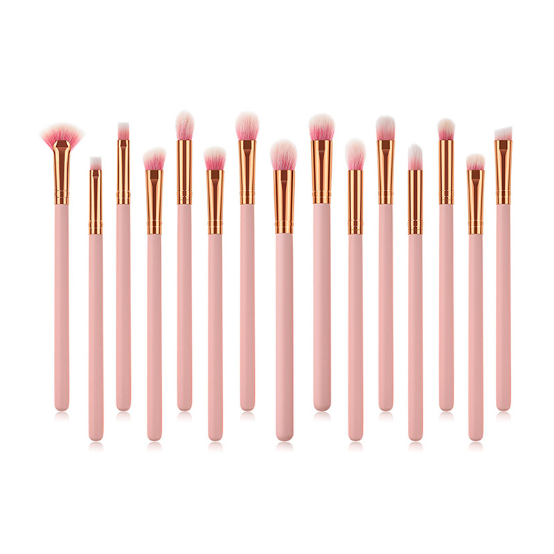 15pcs Eye Brush Set in Pink (1)