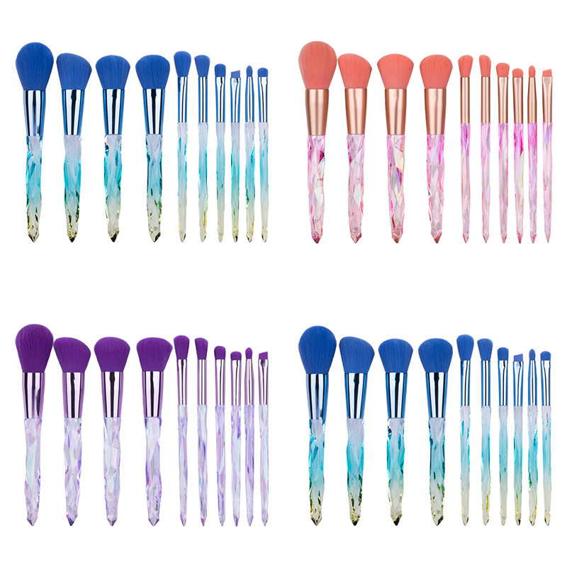 Cosmetic Brush Set Manufacturers - OEM 10pcs Crystal Diamond Makeup Brush Set – Rochy
