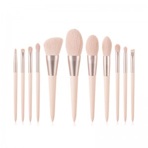 11pcs Pink Color Cosmetics Brush Set