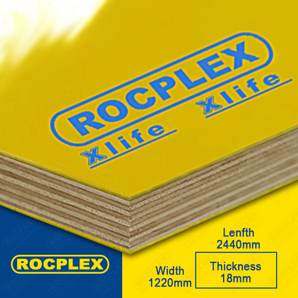 2021 wholesale price Reusable Concrete Forms - 18mm ROCPLEX Xlife Formply Plywood Sheet – ROC