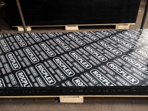 Factory Customized China 18mm ROCPLEX Black Film Faced Plywood Construction Plywood Panel
