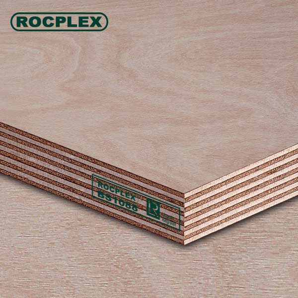 Factory Cheap 12mm Pine Sheet - BS1088 Okoume Marine Plywood 2440 x 1220 x 18mm AB Grade ( Common: 4 ft. x 8 ft. LightWeight Marine Plywood ) – ROC