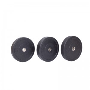 Black Rubber Bumper Olympic Plate