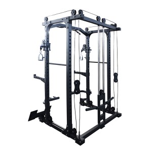 New Design Home Gym Equipment Bodybuilding Plate Loaded Multi Functional Trainer Machine Squat Rack Pulldown Low Row
