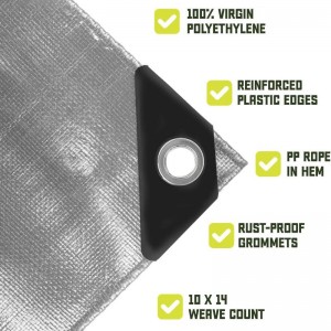 Low MOQ for 200GSM High-Quality Polyethylene Tarpaulin/PE Tarps Fabrics Sheet for Truck Covering