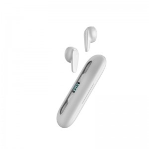 Ultra-slim with power display Semi-in-ear true wireless earph T24