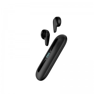 Ultra-slim with power display Semi-in-ear true wireless earph T24
