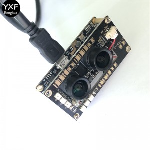 AR0230 1080p infrared backlight wide dynamic live detection binocular face recognition USB camera module