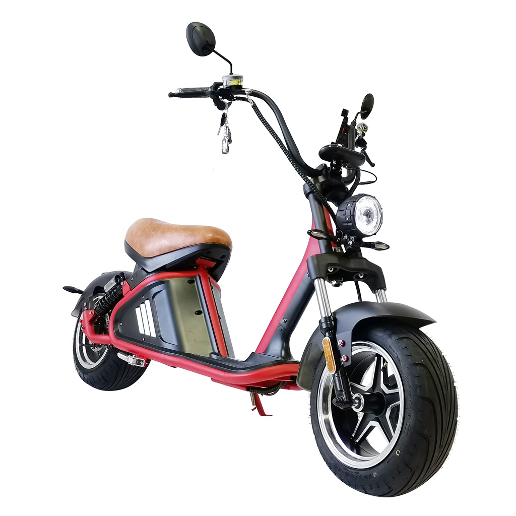 citycoco 3000w electric scooter Rooder alligator r804-m2 EEC COC with black frame brown seat
