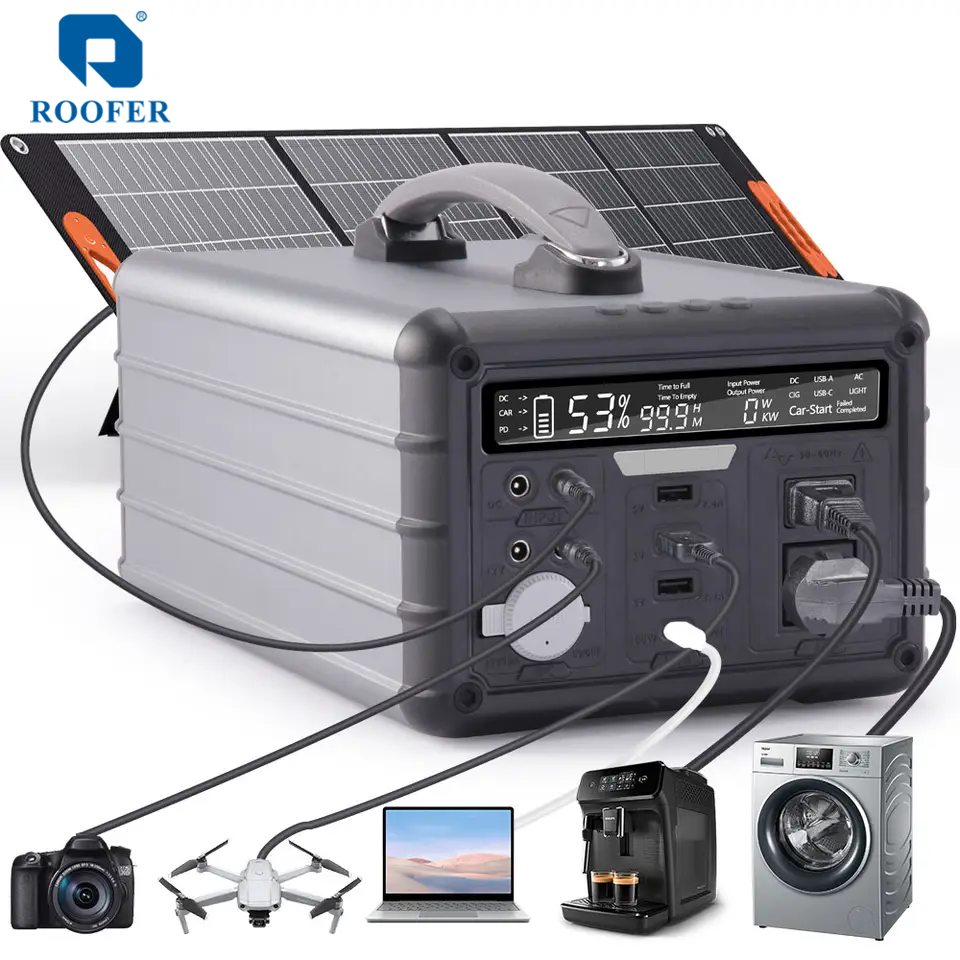 Portable Solar Generator 1000W For Outdoor Power Staion (2)