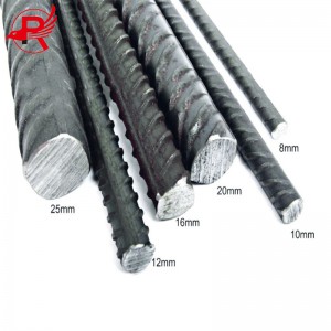 Carbon Steel Black Reinforcing Iron Rod Deformed Steel Rebar for Construction and Concrete