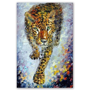 Contemporary abstract design pallet knife modern wall art tiger oil painting hand painted art oil painting canvas RG317 Pop Art