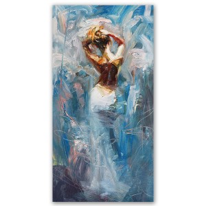 Modern ballet dancer girl palette knife oil painting on canvas for wall art home decor RG246 Pop Art