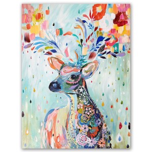 Christmas decorative watercolor deer high quality animal oil painting RG231 Pop Art