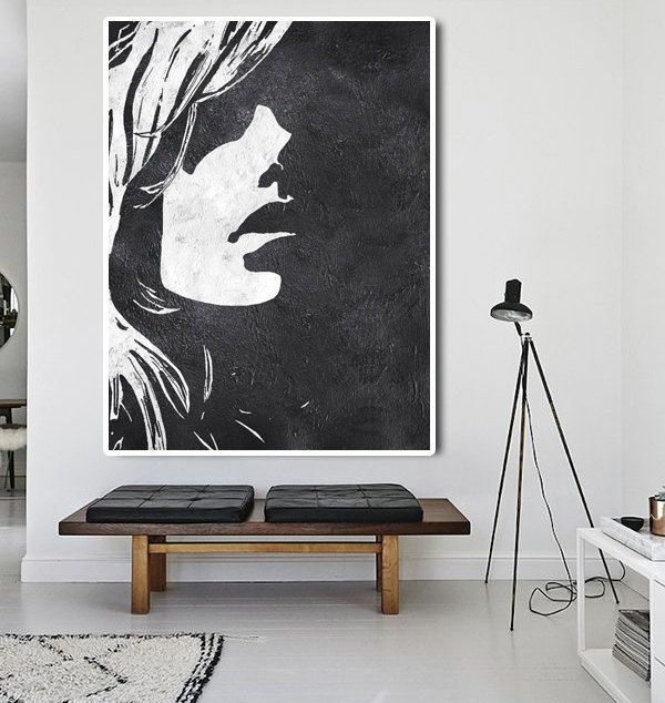 2020 Good Quality Pine Wood Stretcher Frame - white black figure art painting #RG2013WB – Royi Art