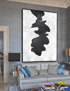 Abstract white and black wall painting canvas art  RG2160 White&Black