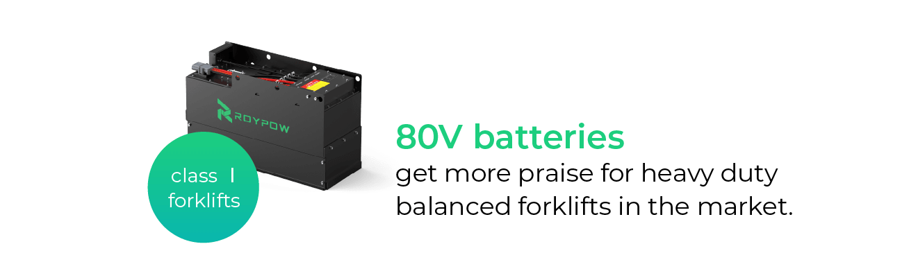 80 V LiFePO4 Batterien fir Forklifts