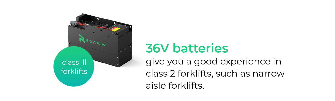 36 V LiFePO4-batterier för gaffeltruckar