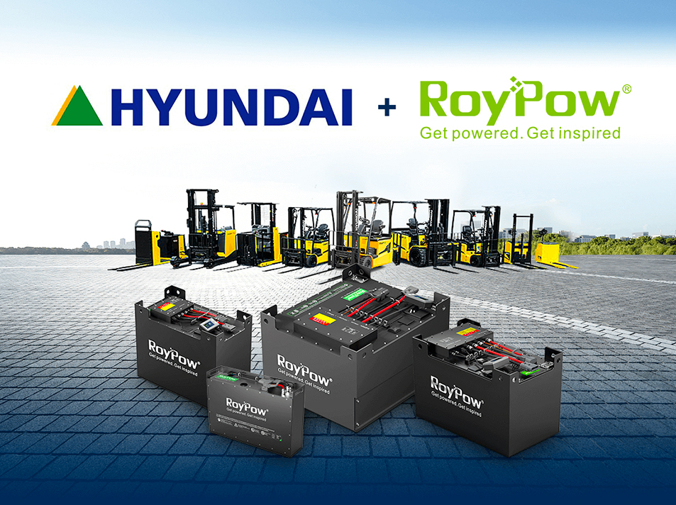 RoyPow has become the battery supplier for Hyundai High Performance Forklifts!