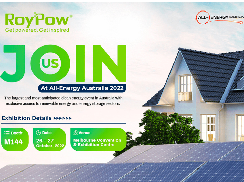 RoyPow loĝenergia stokadosistemo estos ekspoziciita ĉe All-Energy Australia