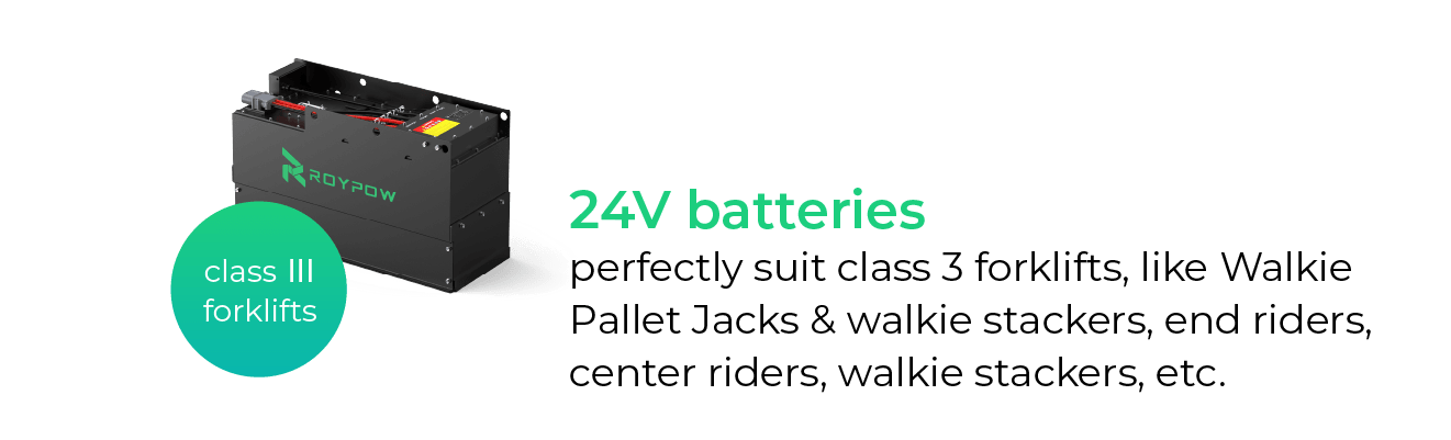 24 V LiFePO4 Batteries for Forklifts