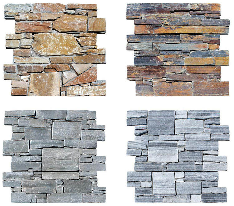 Wholesale natural slate veneer stone tiles for exterior wall cladding