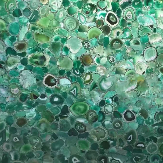 Emerald Green Gemstone Semi Precious Stone Malachite Slab For Decor