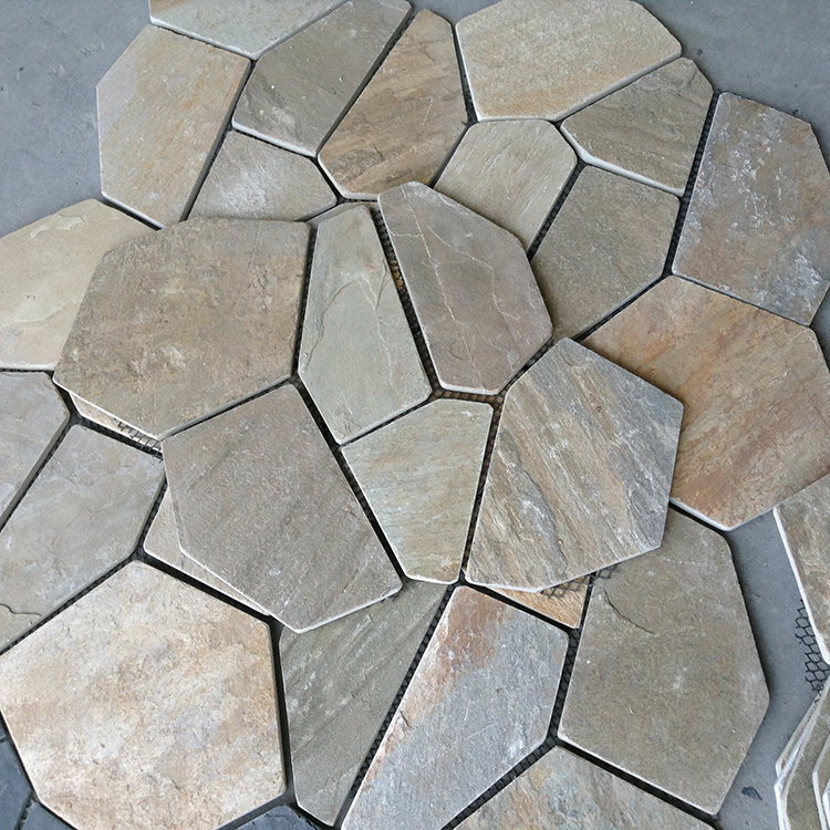 庭の床材用の屋外装飾天然研磨スレート石