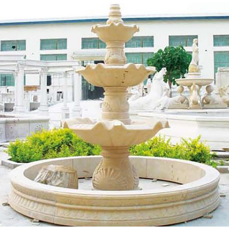 Kodin sisustus patsas marmorinen pyöreä vesiputous suihkulähteet taloon