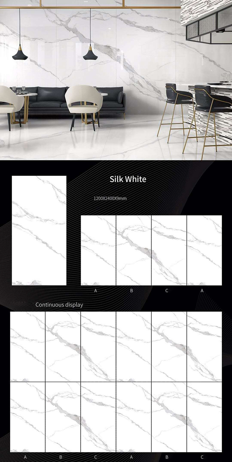 800×800 calacatta white marble effect gloss porcelain floor wall tiles