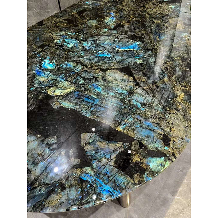 Ubunewunewu be-2mm blue granite slab labradorite countertop table top ekhitshini