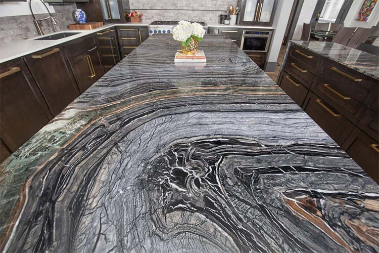 15i  kenya black marble countertop