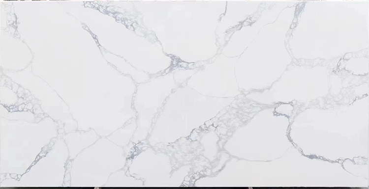Artificial quartz stone 2cm calacatta white quartz slab for kitchen countertop