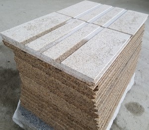China wholesale White Granite Background - G682 yellow gold flamed anti-skid non slip groove strip granite tile for outdoor – Rising Source