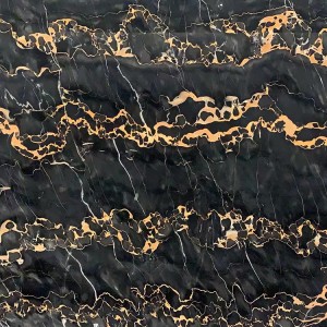 Factory Price Marble Vanity Top With Sink - Italian golden nero portoro black marble with gold veins – Rising Source