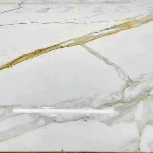 Manufacturing Companies for Marble Tiles Price - White beauty calacatta oro gold marble for bathroom wall tiles – Rising Source