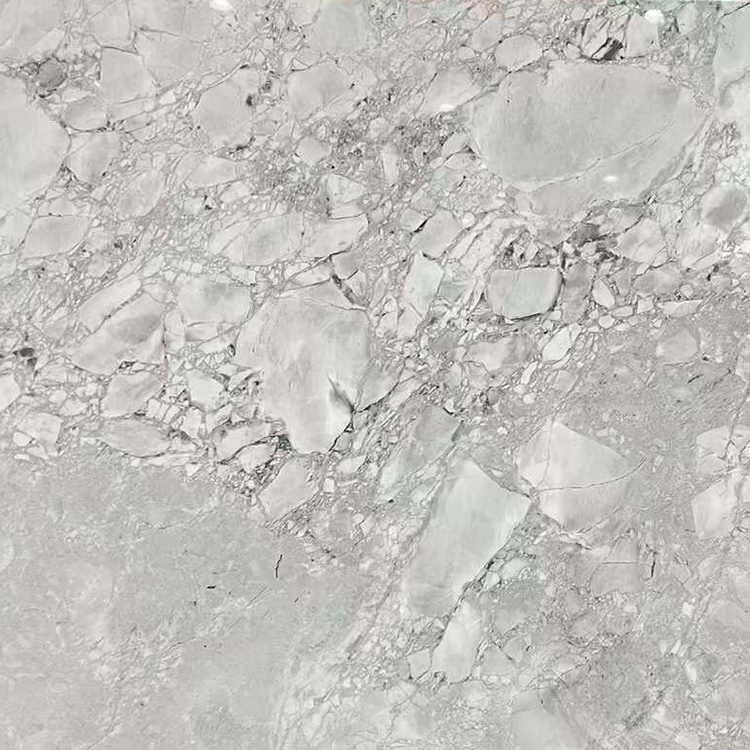 Polerad marmorplatta mörk calacatta grå grå marmor för vägggolv