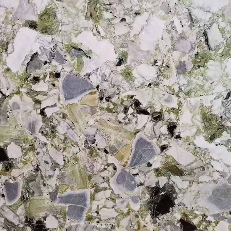 インテリア デザインのための豪華な白い美しさのアイス ジェイド グリーン大理石