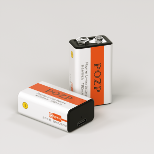 1200мах литијумска пуњива батерија 9В квадратни микрофон мултиметар медицински инструмент УСБ пуњива литијумска батерија
